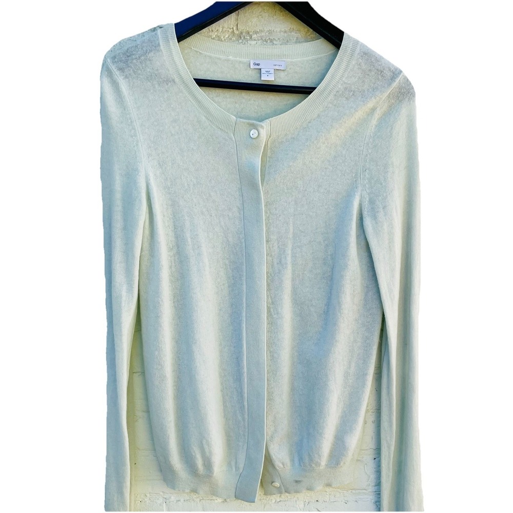 100% Cashmere Cardigan Sweater by GAP  Mint Green‎ Crewneck Small S